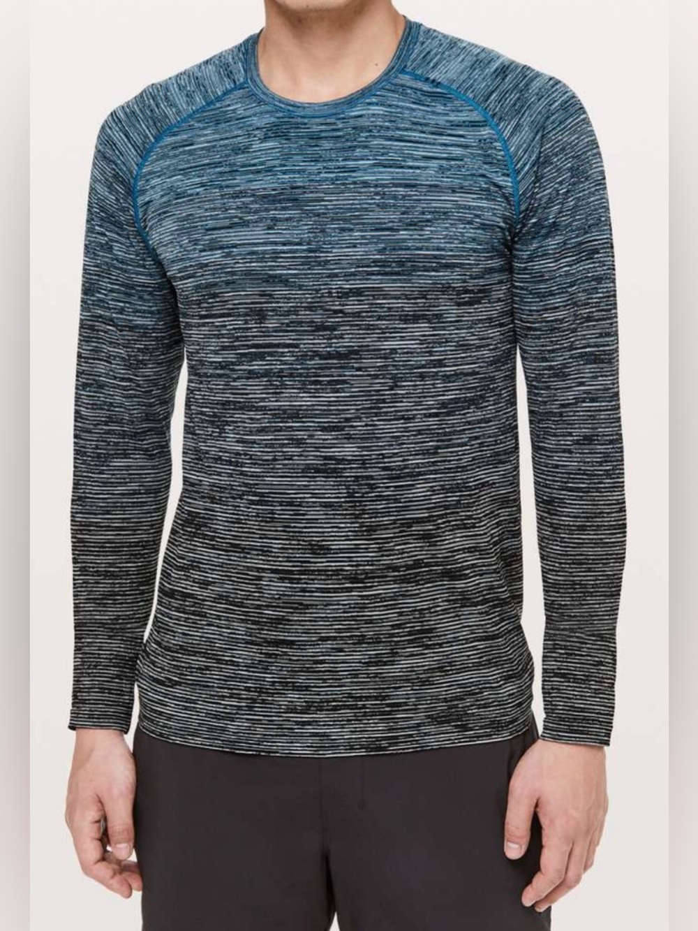Lululemon Metal Vent Tech Long Sleeve T-Shirt In Baltic Blue/Black Size L